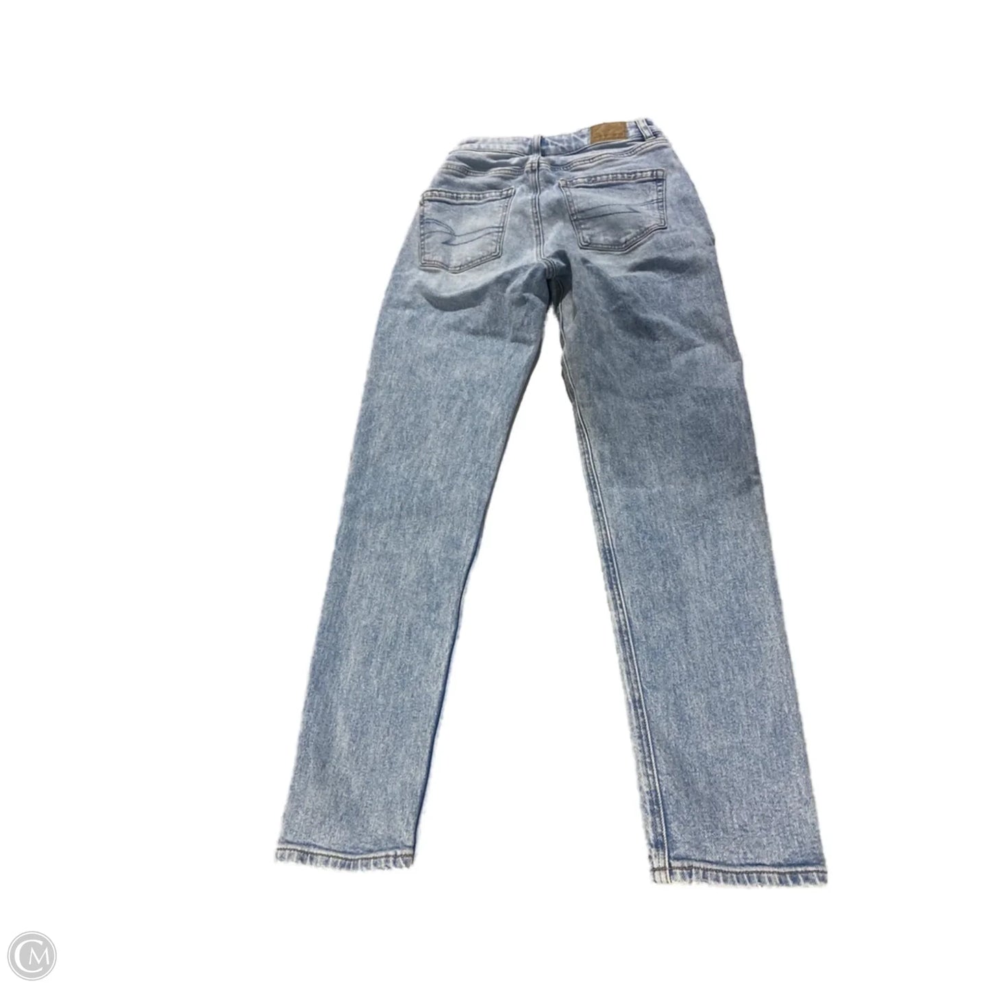 Jeans Straight By American Eagle In Blue Denim, Size: 0