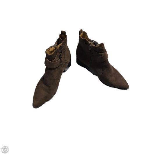 Boots Ankle Flats By Nine West In Brown, Size: 9