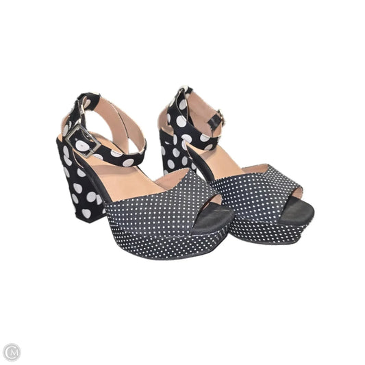 Sandals Heels Block By Torrid In Polkadot Pattern, Size: 7