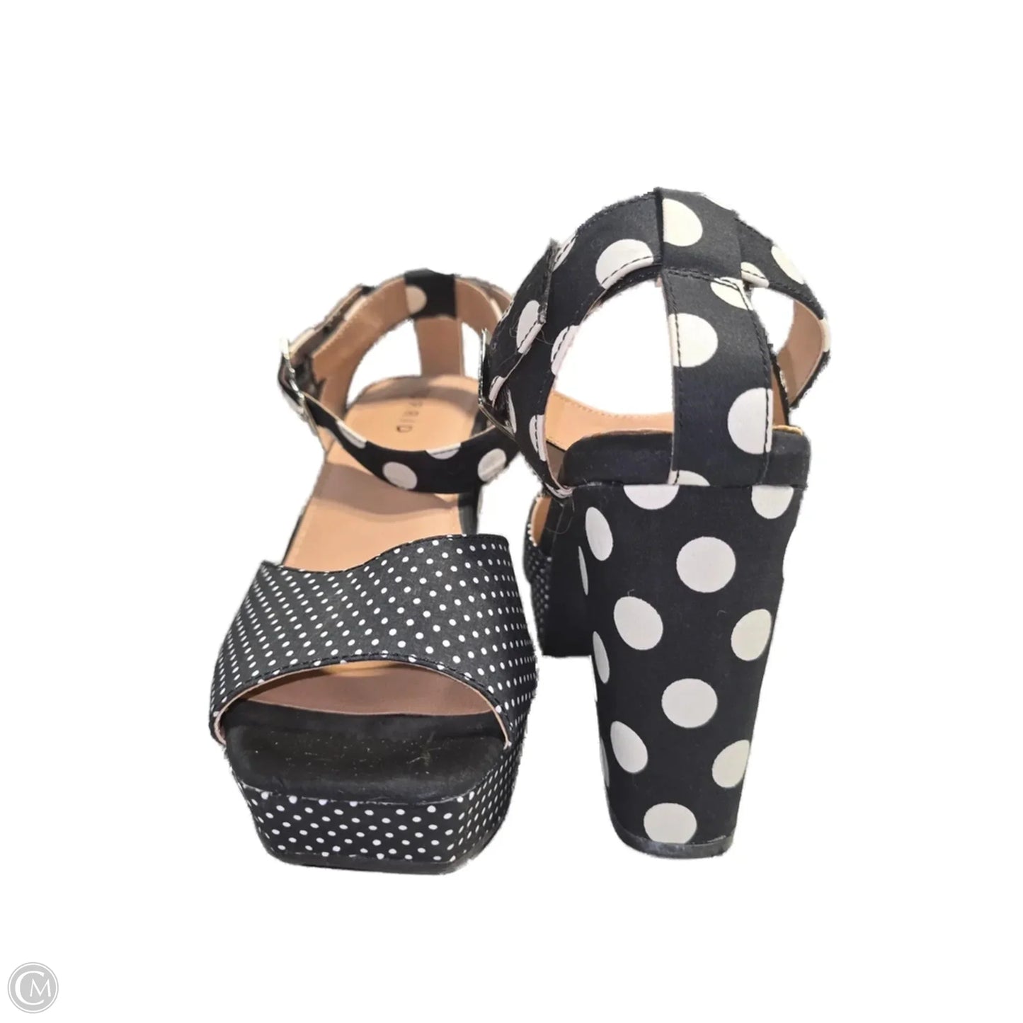 Sandals Heels Block By Torrid In Polkadot Pattern, Size: 7