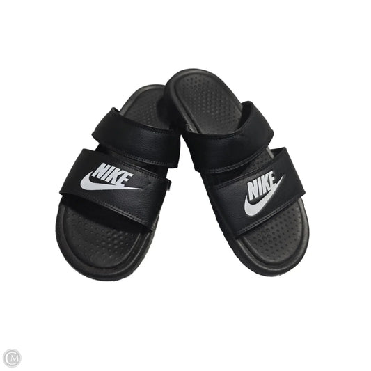 Sandals Flip Flops By Nike In Black, Size: 8