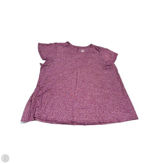 Top Short Sleeve Basic By Lane Bryant In Purple, Size: 3x