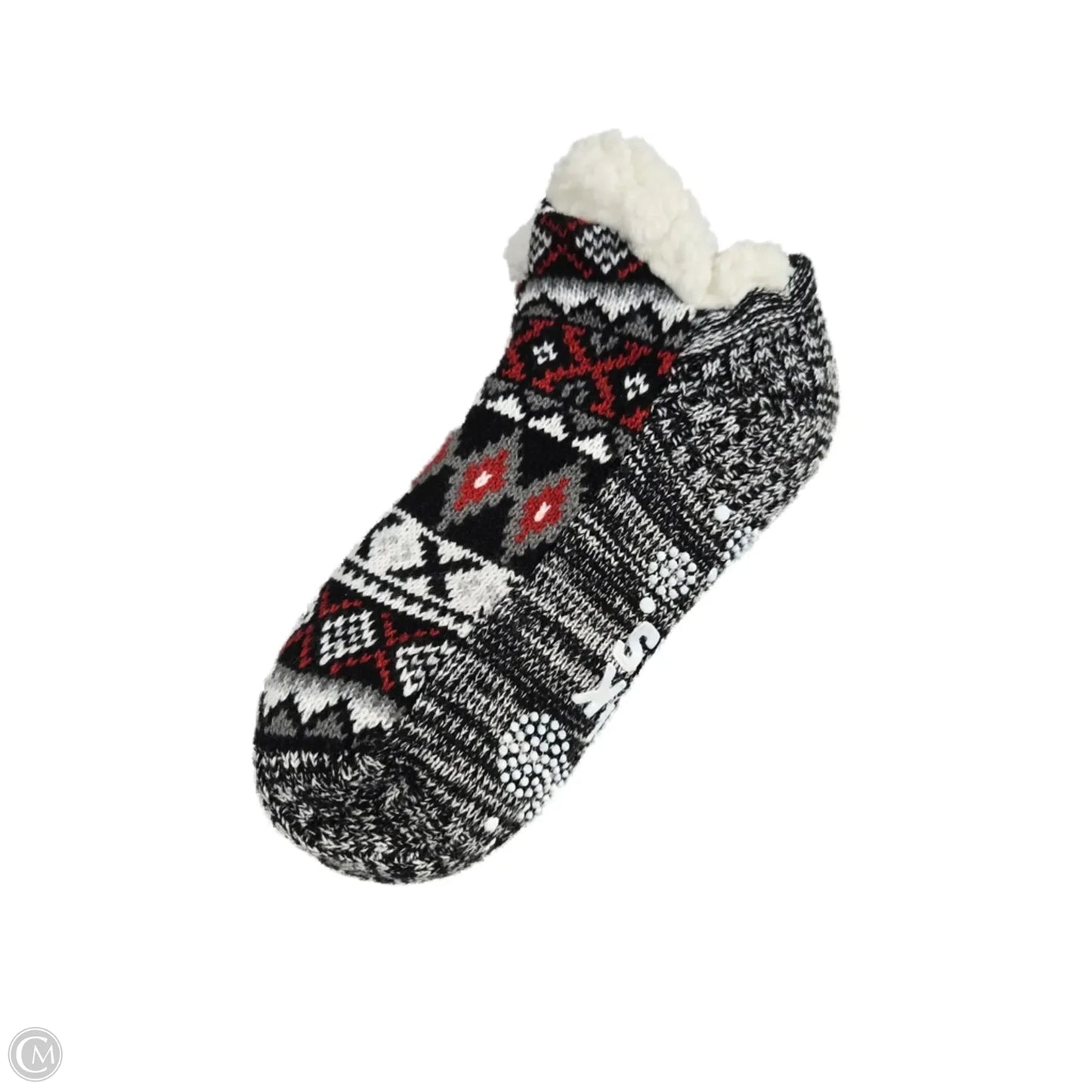Socks By Muk Luks In Black & White, Size: L