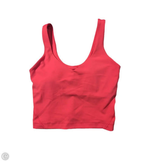 Athletic Tank Top By Lululemon In Coral, Size: S