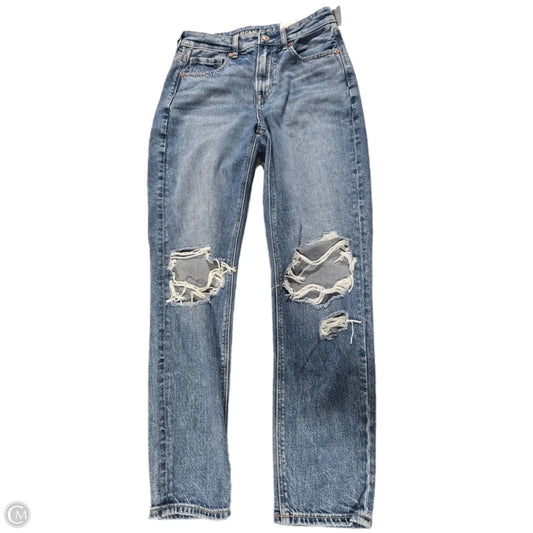 Jeans Straight By American Eagle In Blue Denim, Size: 4l