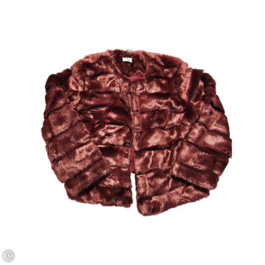 Coat Faux Fur & Sherpa By Ava & Viv In Red, Size: 1x