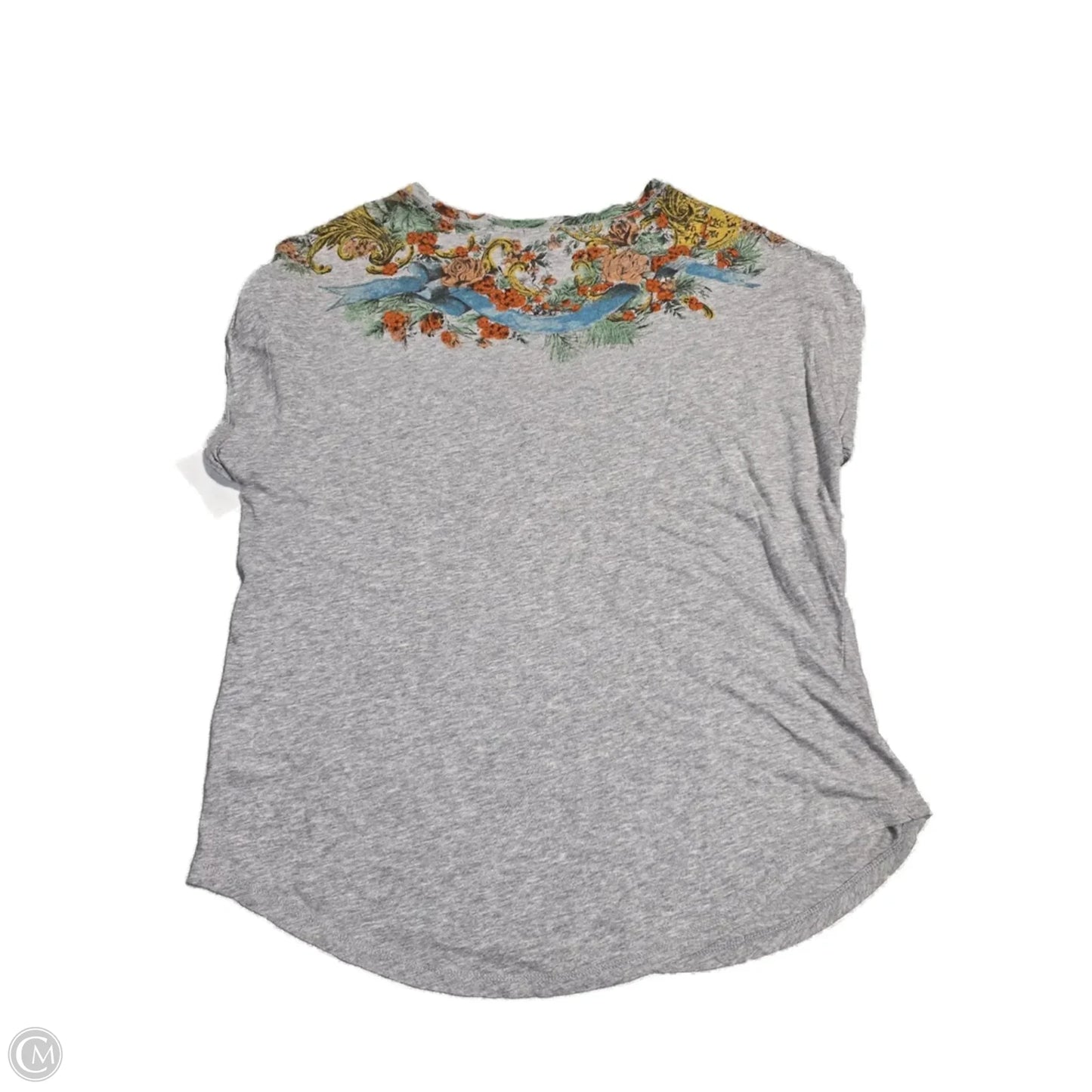 Top Short Sleeve Basic By Anthropologie In Grey, Size: S