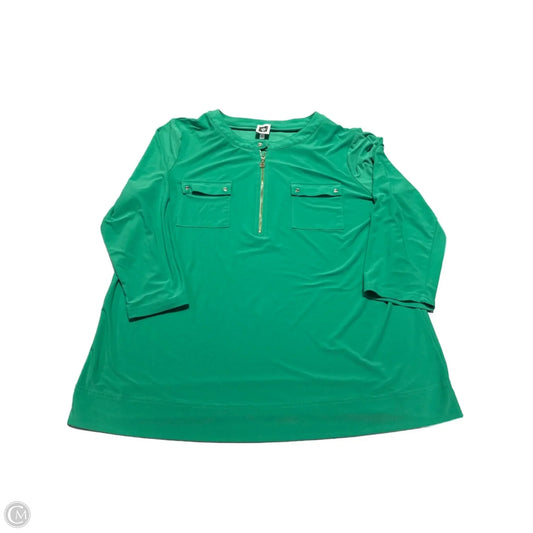 Top Long Sleeve By Anne Klein In Green, Size: Xl