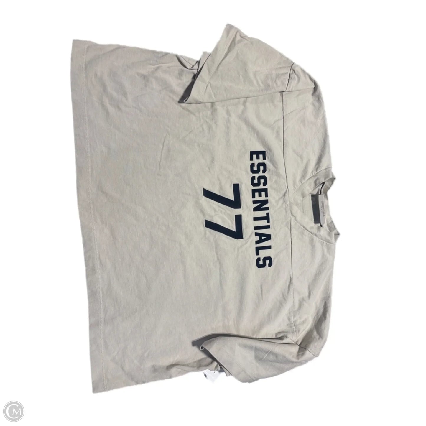Top Short Sleeve By Essentials In Cream, Size: S