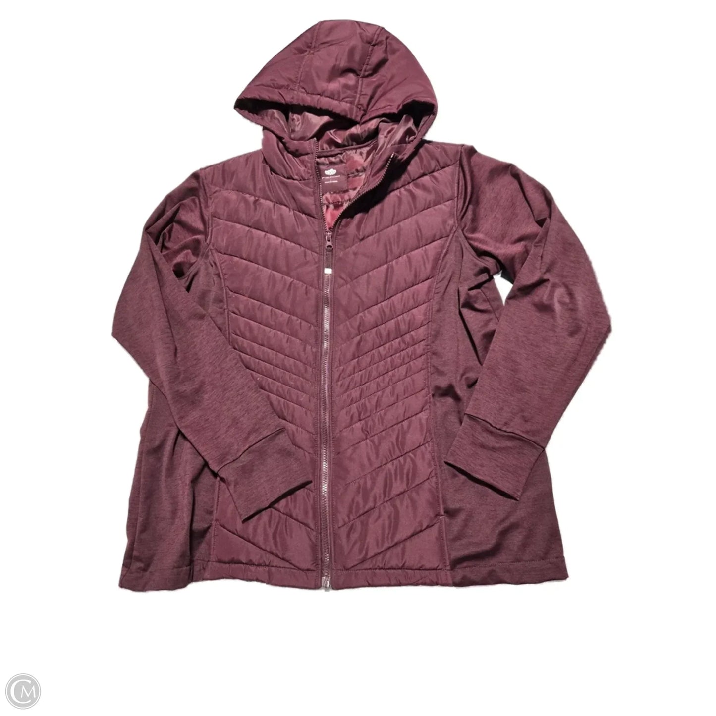 Jacket Puffer & Quilted By Maurices In Maroon, Size: 1x