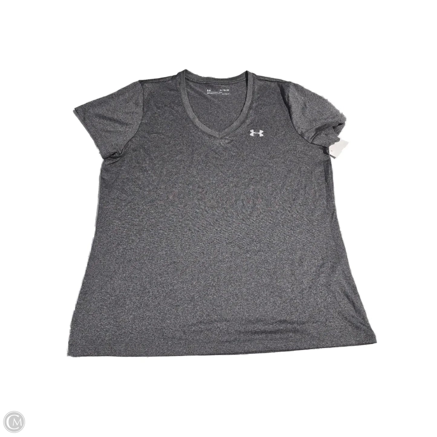 Athletic Top Short Sleeve By Under Armour In Grey, Size: Xl