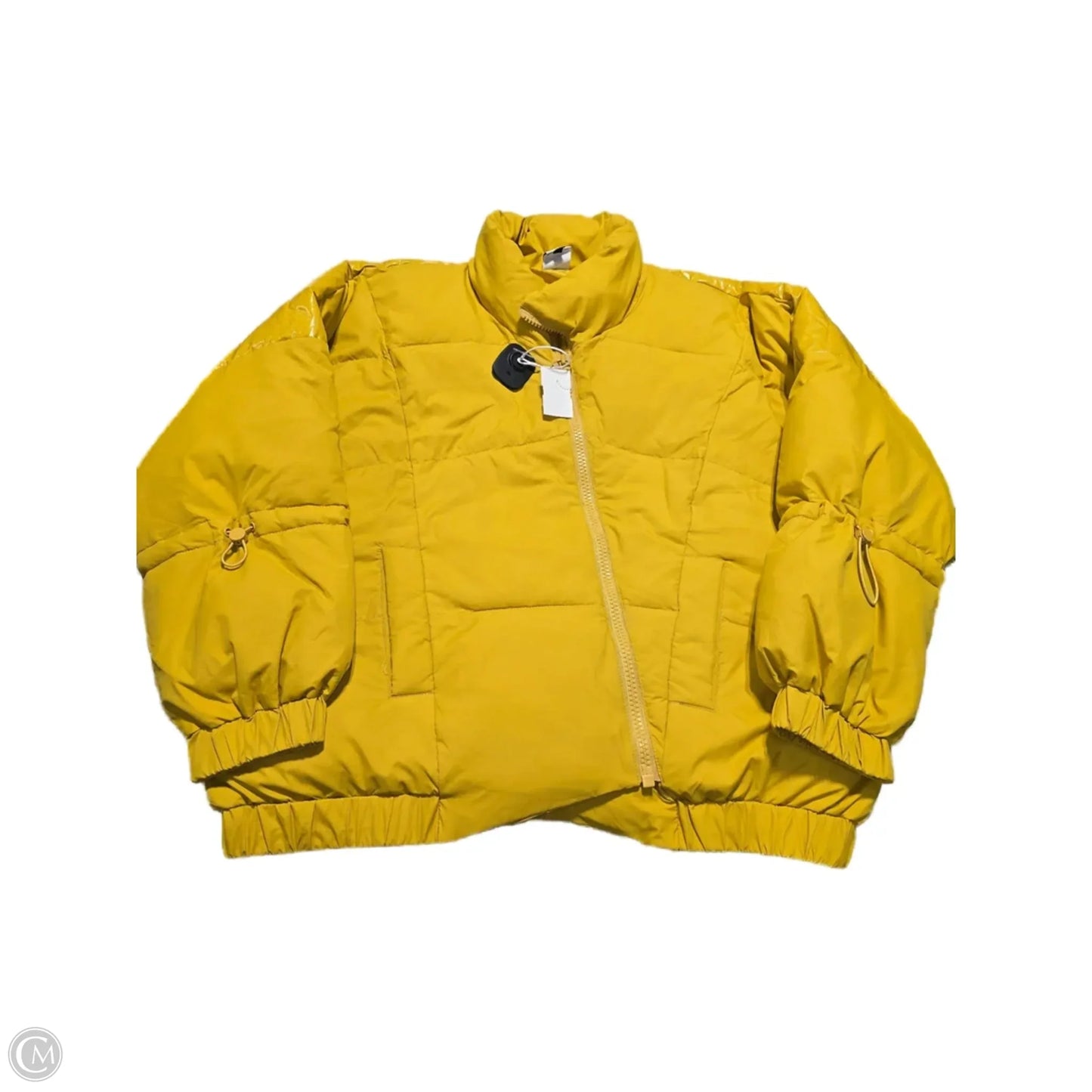 Coat Puffer & Quilted By Cabi In Yellow, Size: M
