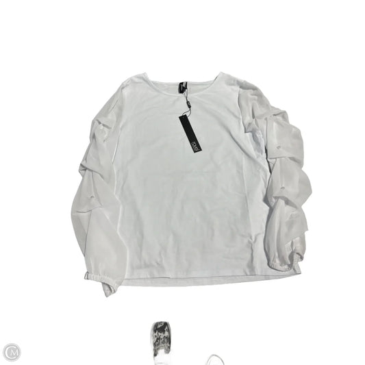 Top Long Sleeve By Cmb In White, Size: Sp