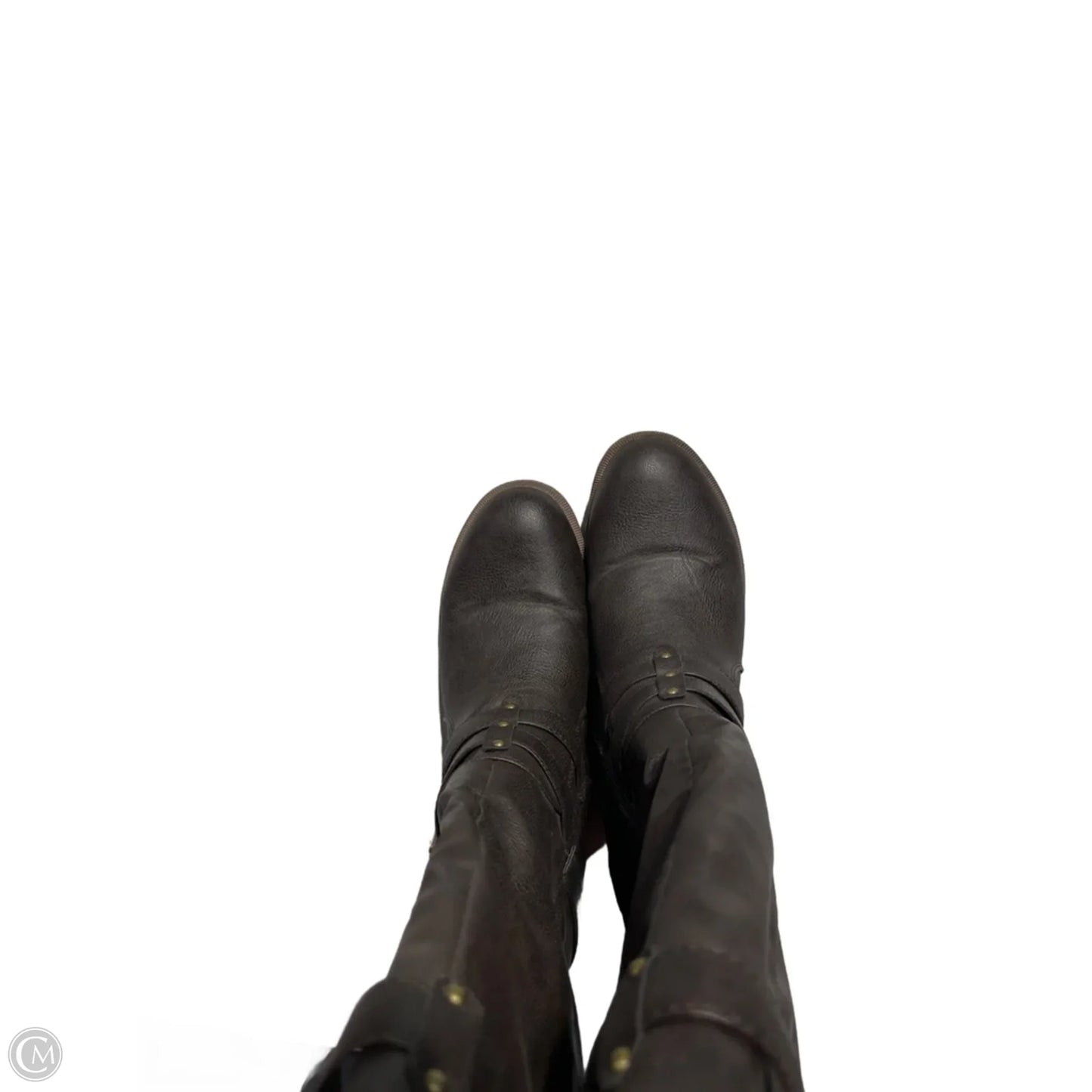 Boots Knee Flats By Cmf In Brown, Size: 7.5