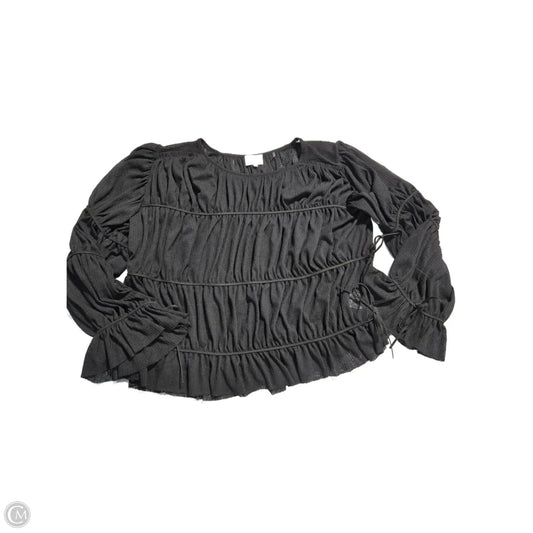 Top Long Sleeve By Cmc In Black, Size: S
