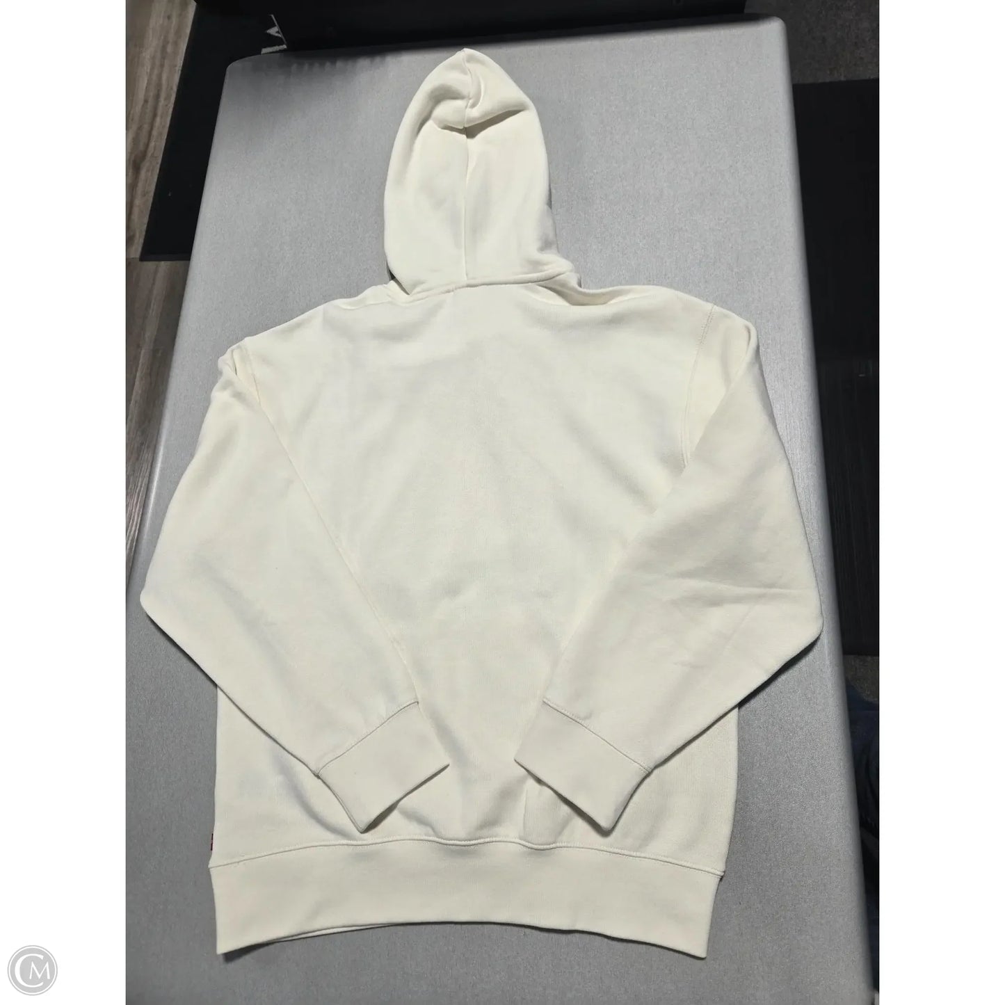 Sweatshirt Hoodie By Levis In White, Size: M