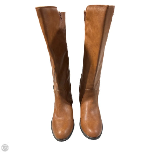 Boots Mid-calf Flats By St Johns Bay In Brown, Size: 8