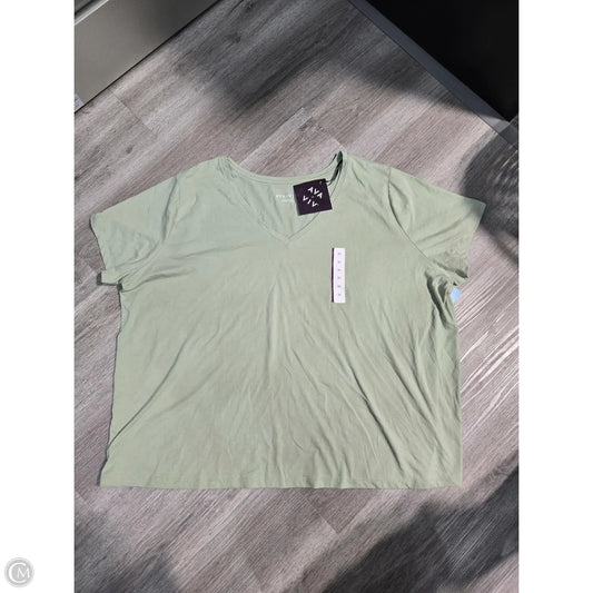 Top Short Sleeve Basic By Ava & Viv In Green, Size: 3x