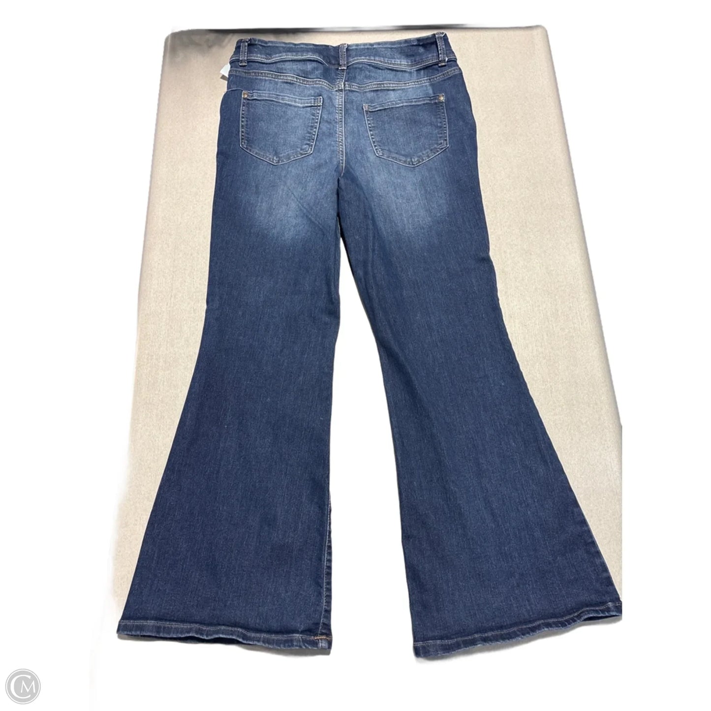 Jeans Flared By Maurices In Blue Denim, Size: 14