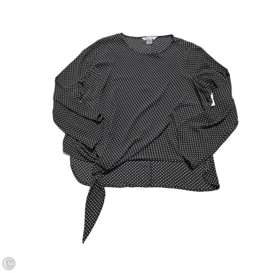 Top Long Sleeve By Cme In Polkadot Pattern, Size: L