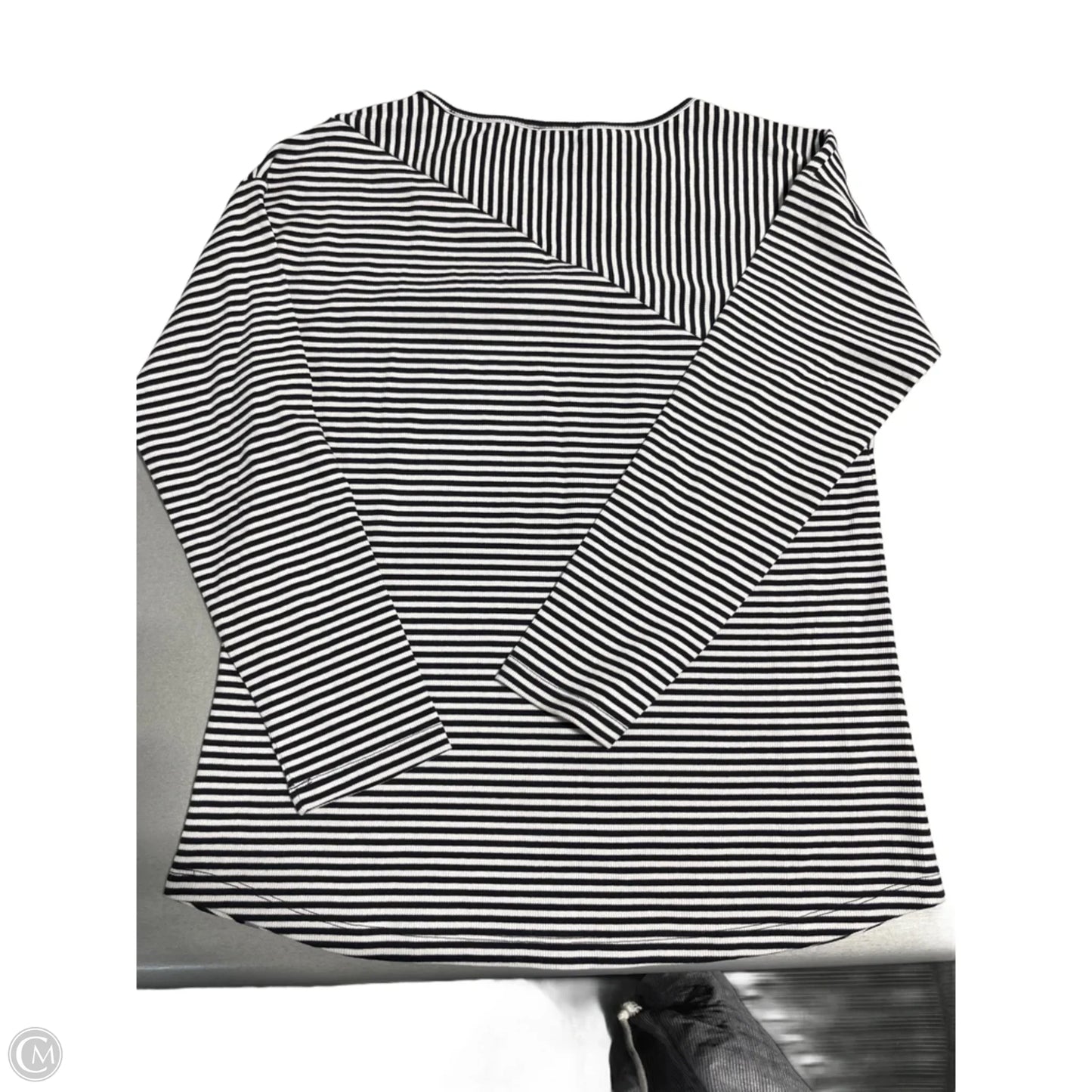 Top Long Sleeve By Talbots In Striped Pattern, Size: S