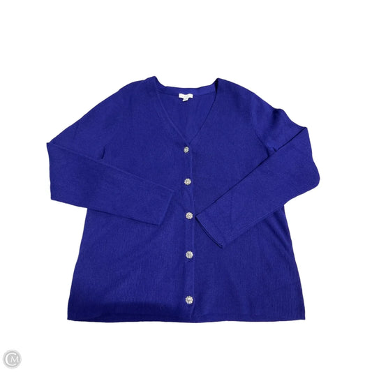 Sweater Cardigan By J. Jill In Purple, Size: M