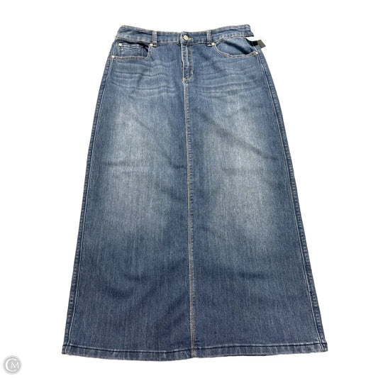 Skirt Maxi By Christopher And Banks In Blue Denim, Size: 12