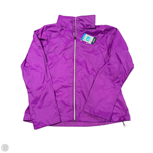 Jacket Windbreaker By Columbia In Purple, Size: L