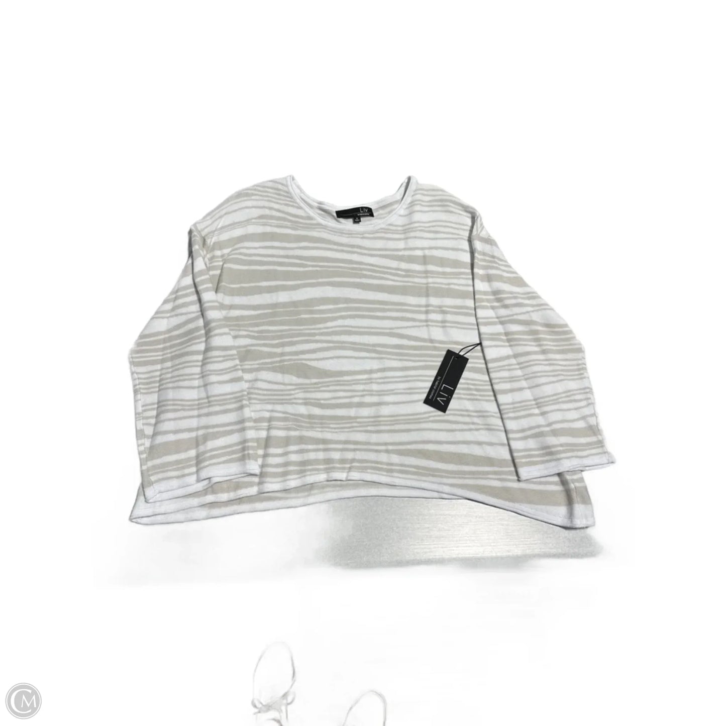 Sweater By Habitat In Tan & White, Size: S