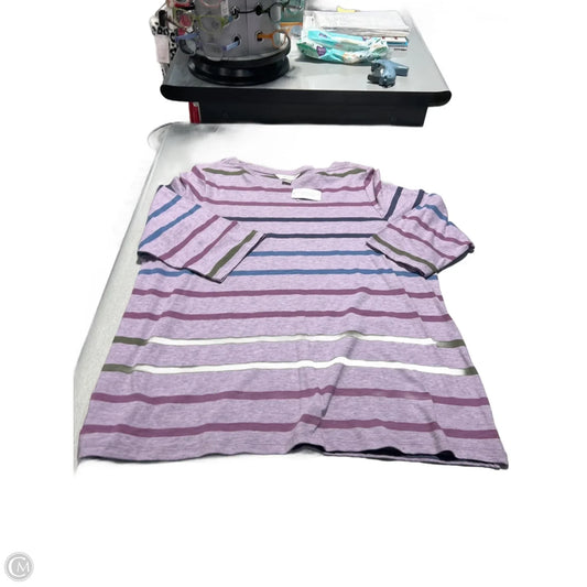 Top 3/4 Sleeve By Cj Banks In Purple, Size: 1x