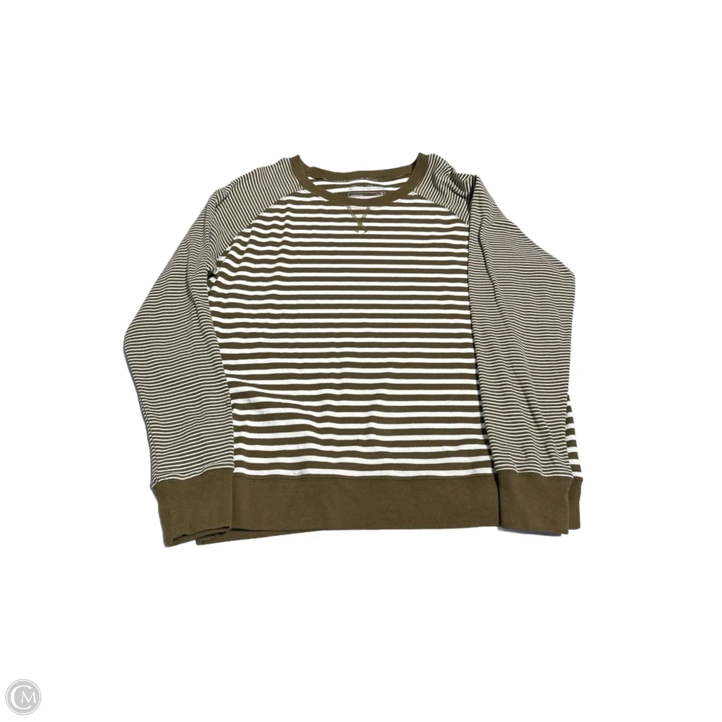 Top Long Sleeve By Eddie Bauer In Striped Pattern, Size: Xxl