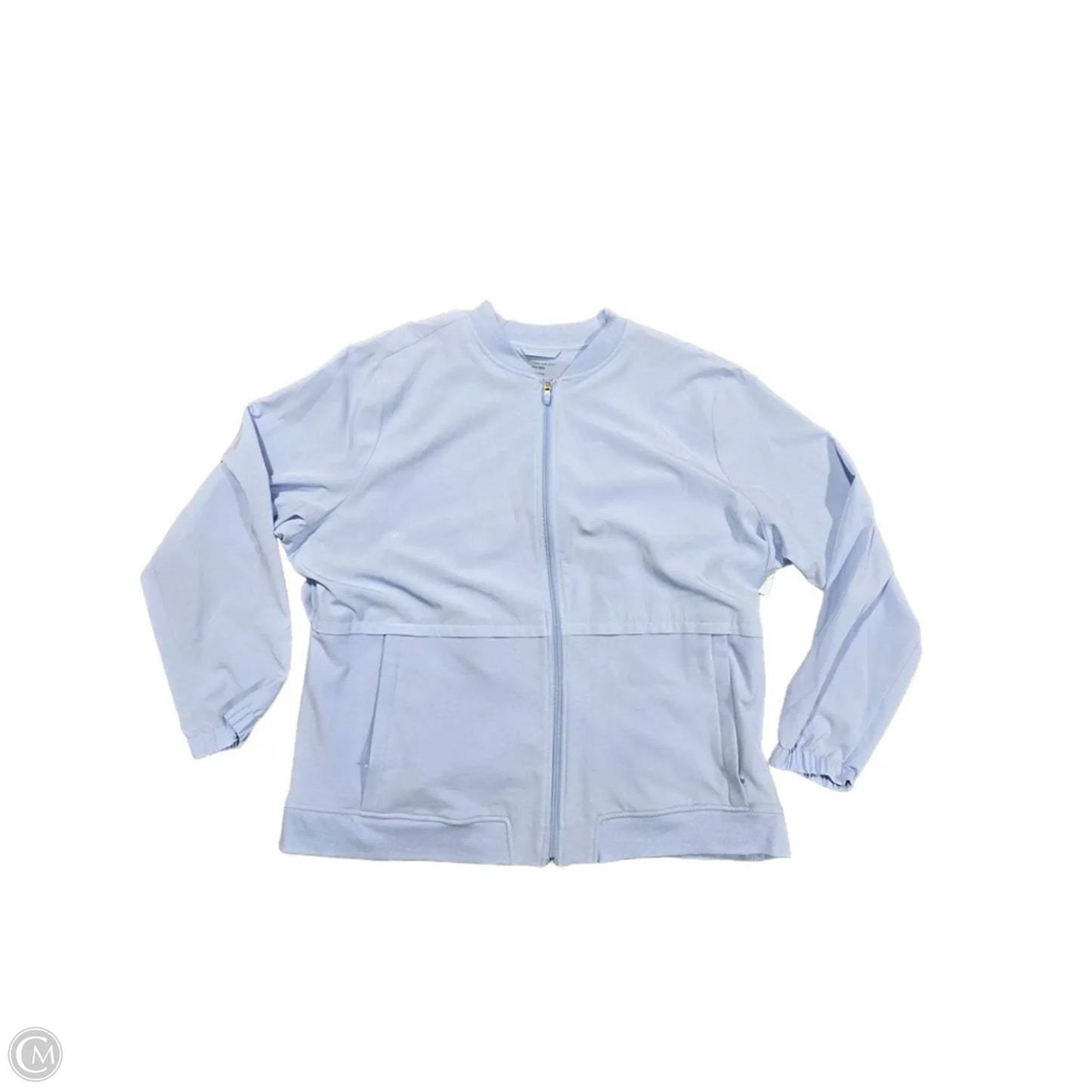 Jacket Windbreaker By Tek Gear In Blue, Size: 1x