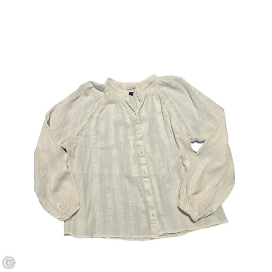 Top Long Sleeve By Universal Thread In Cream, Size: S