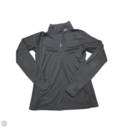 Athletic Top Long Sleeve Crewneck By Under Armour In Black, Size: M