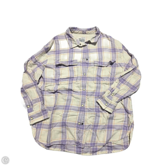 Top Long Sleeve By American Eagle In Purple, Size: M