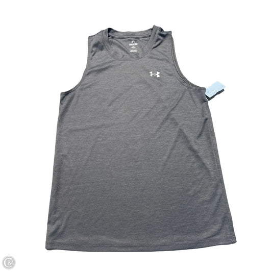 Athletic Tank Top By Under Armour In Silver, Size: S