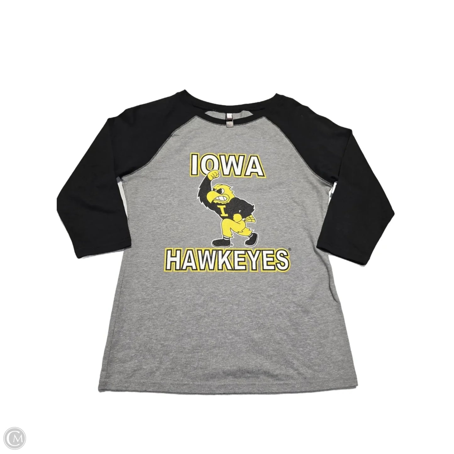 Top Long Sleeve By Cme In Black & Grey, Size: M