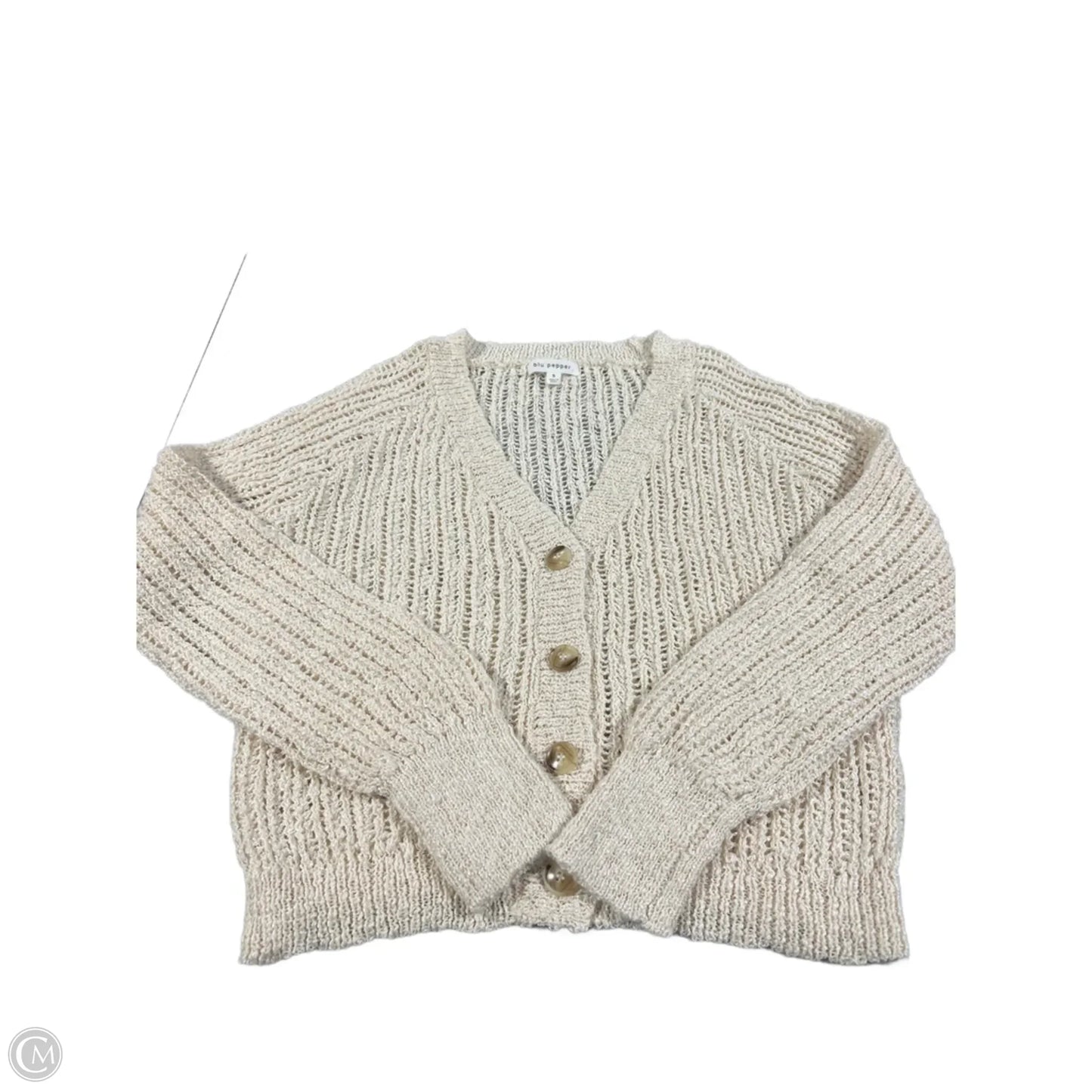 Sweater By Blu Pepper In Cream, Size: S