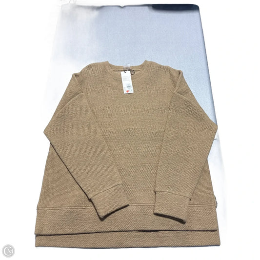 Top Long Sleeve By Calia In Tan, Size: L