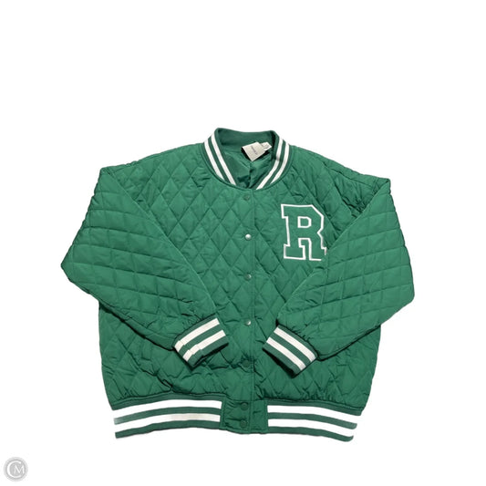 Jacket Puffer & Quilted By Forever 21 In Green, Size: L