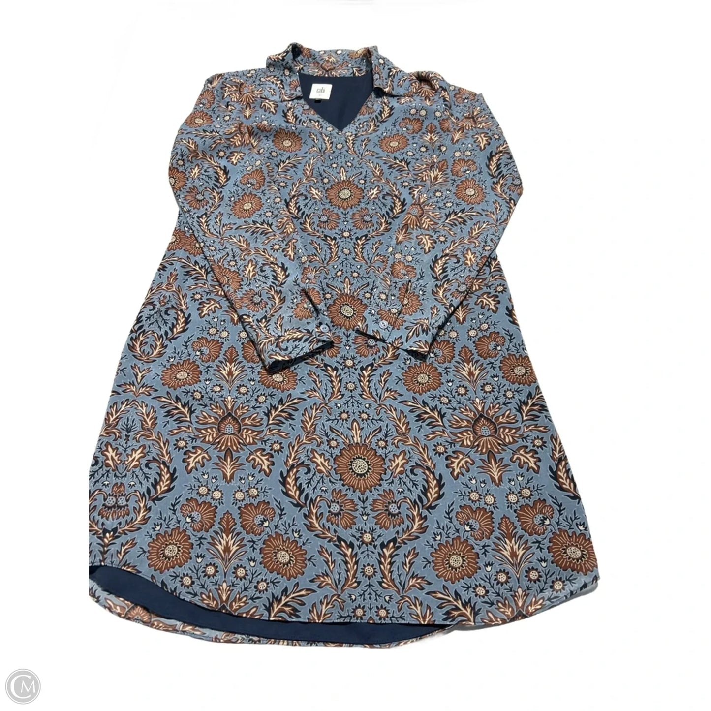 Dress Casual Short By Cabi In Blue & Brown, Size: Xs