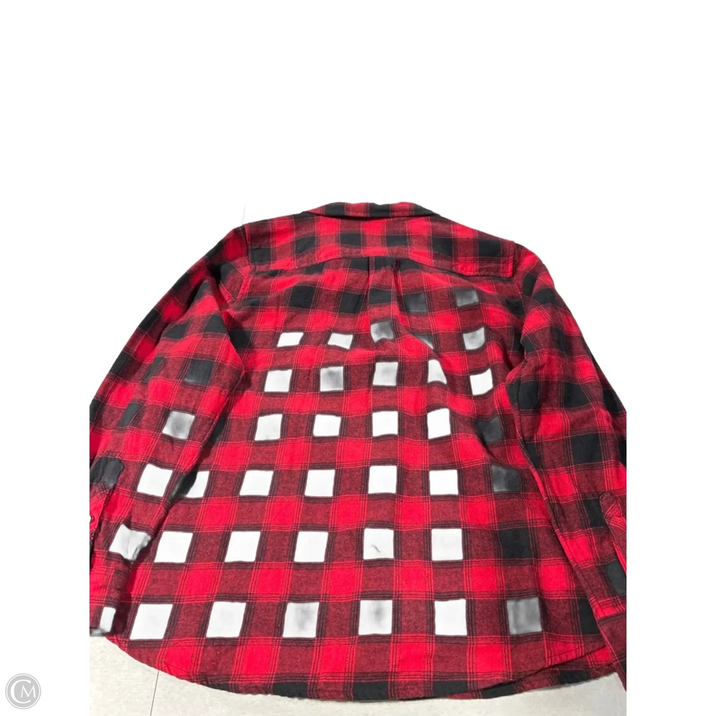 Top Long Sleeve By Croft And Barrow In Plaid Pattern, Size: Xlp