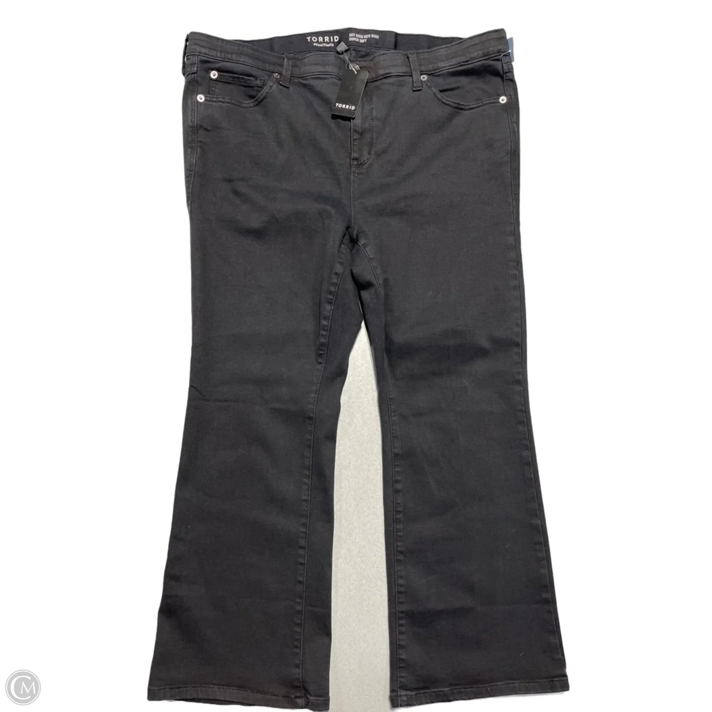 Jeans Boot Cut By Torrid In Black Denim, Size: 18