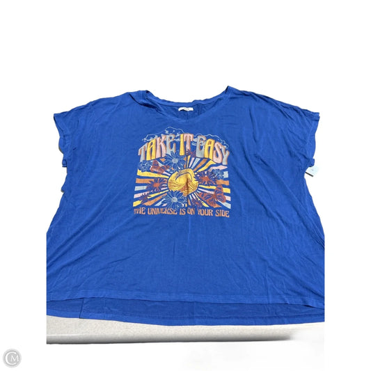 Top Short Sleeve By Maurices In Blue, Size: Xxl