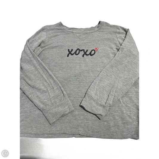 Top Long Sleeve By Philosophy In Grey, Size: 2x