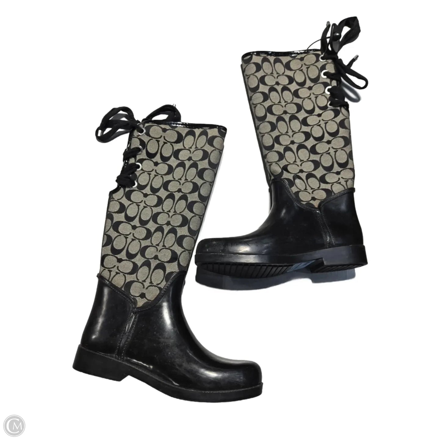 Boots Designer By Coach In Black, Size: 9