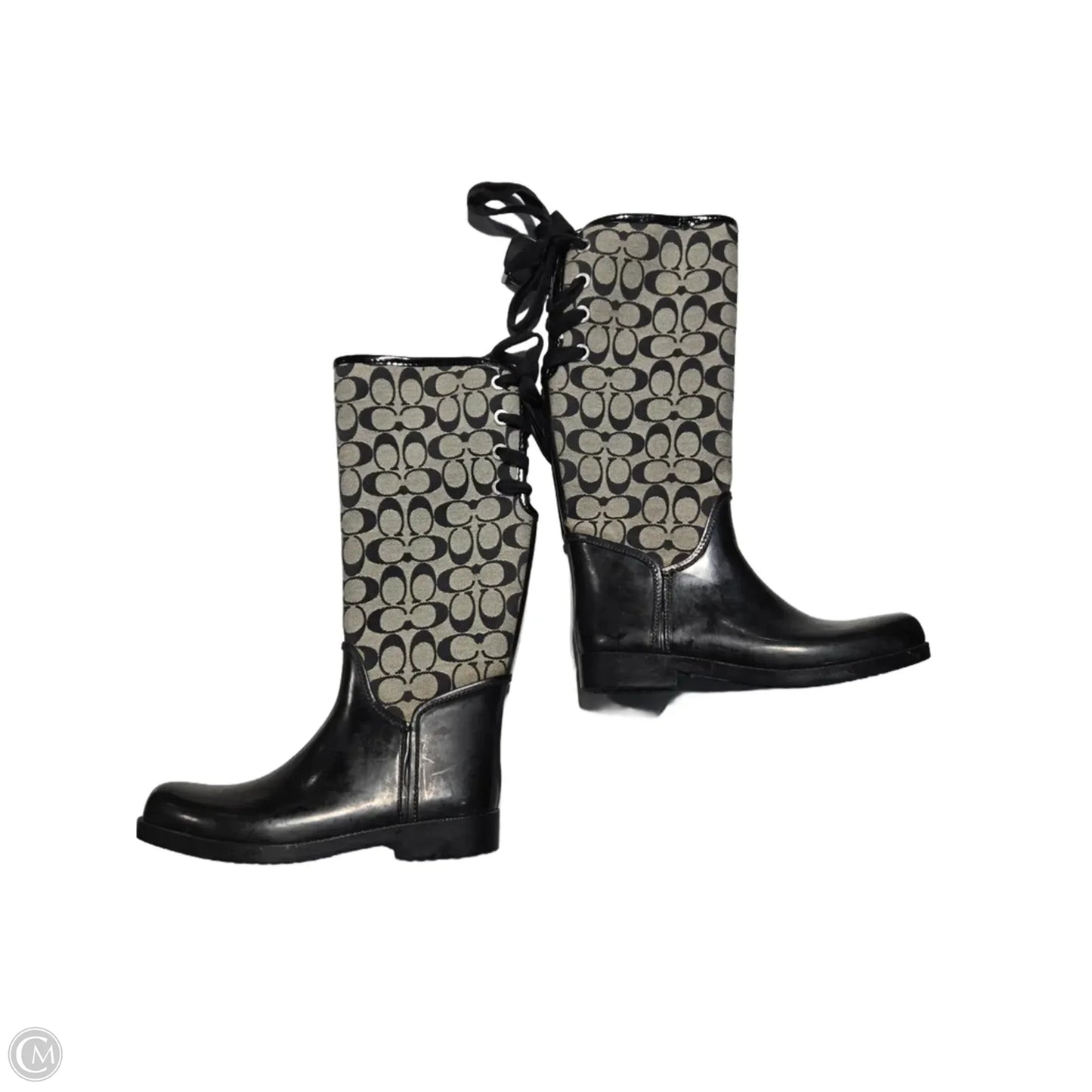Boots Designer By Coach In Black, Size: 9