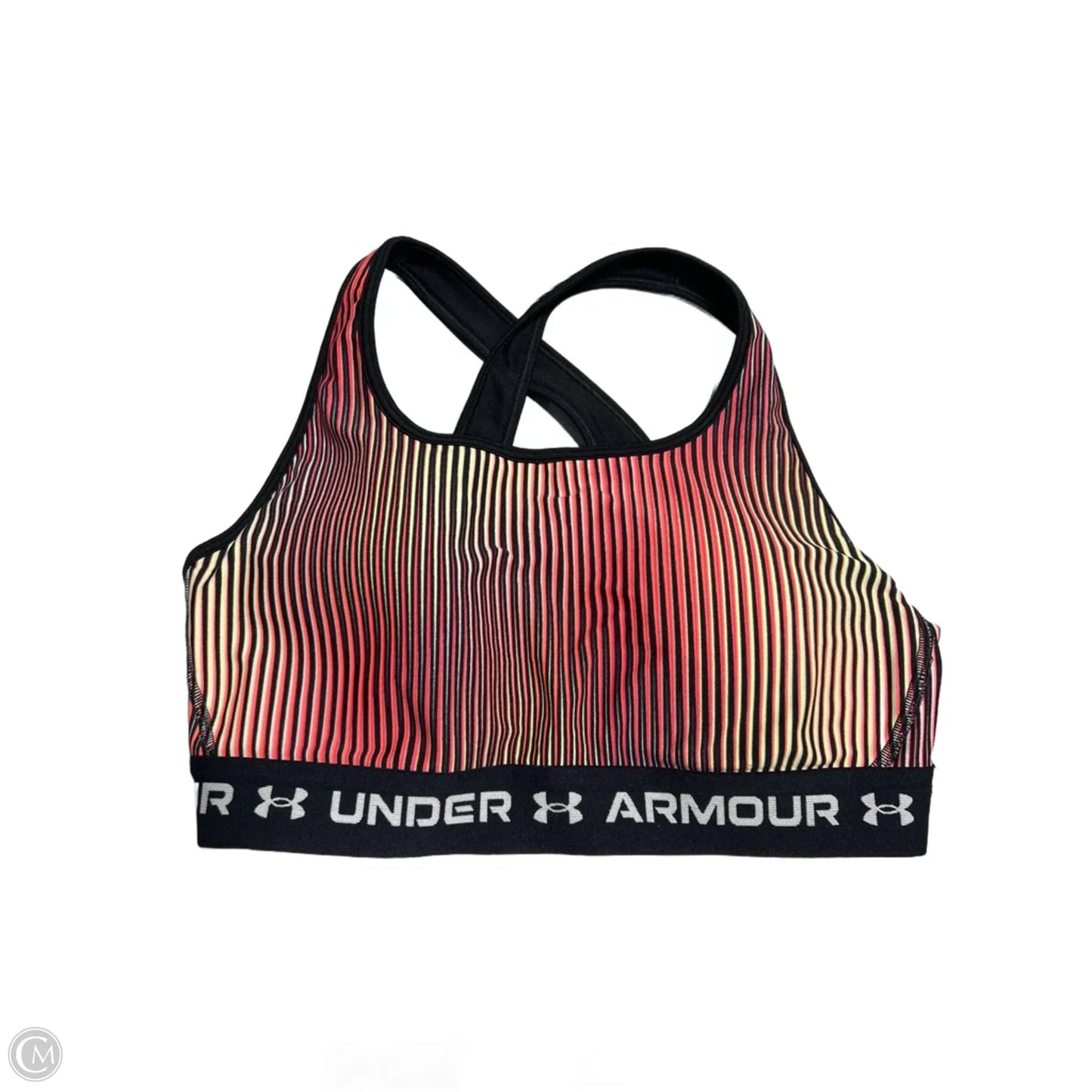Athletic Bra By Under Armour In Striped Pattern, Size: L