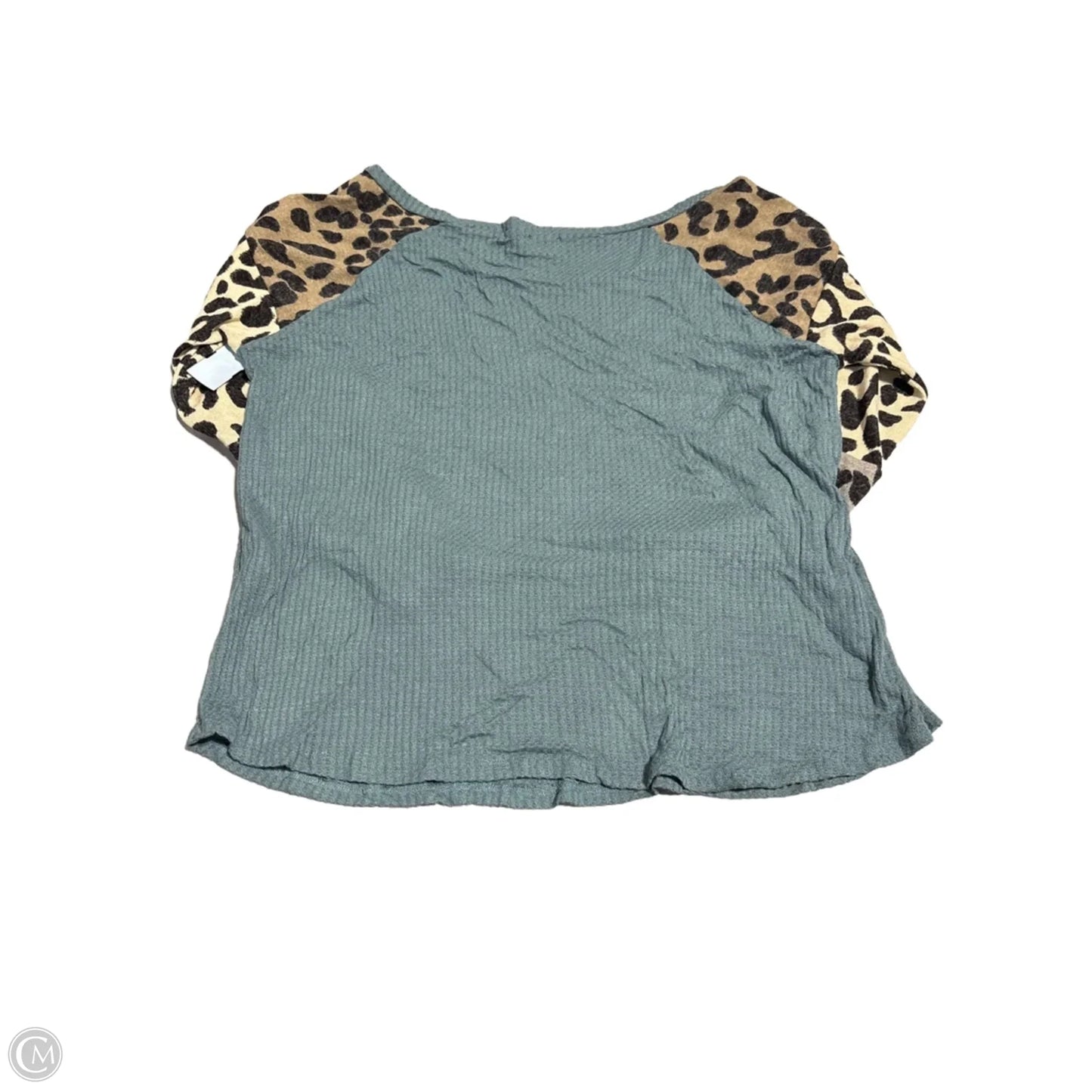 Top Long Sleeve By Bibi In Teal, Size: L