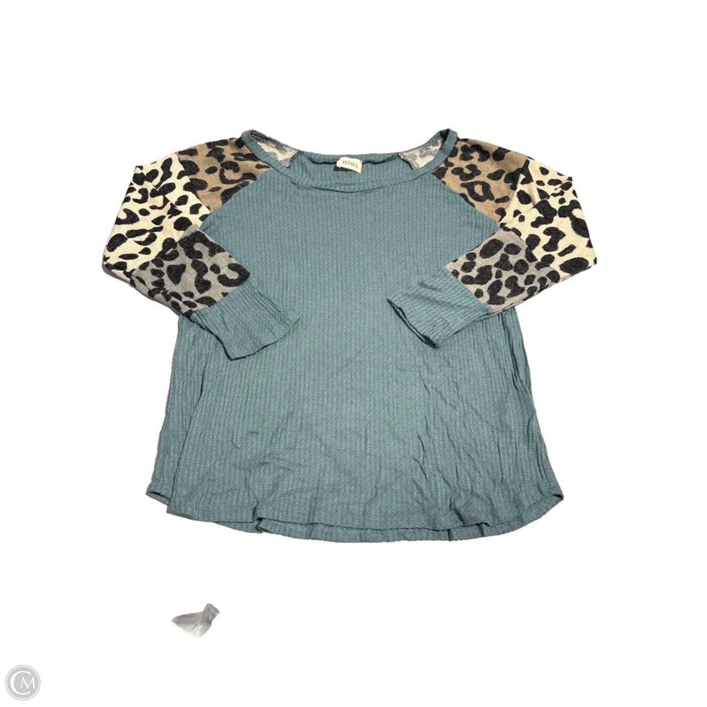 Top Long Sleeve By Bibi In Teal, Size: S